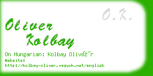 oliver kolbay business card